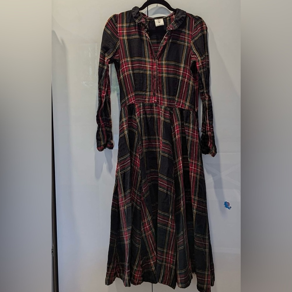 Son de Flor tartan linen dress